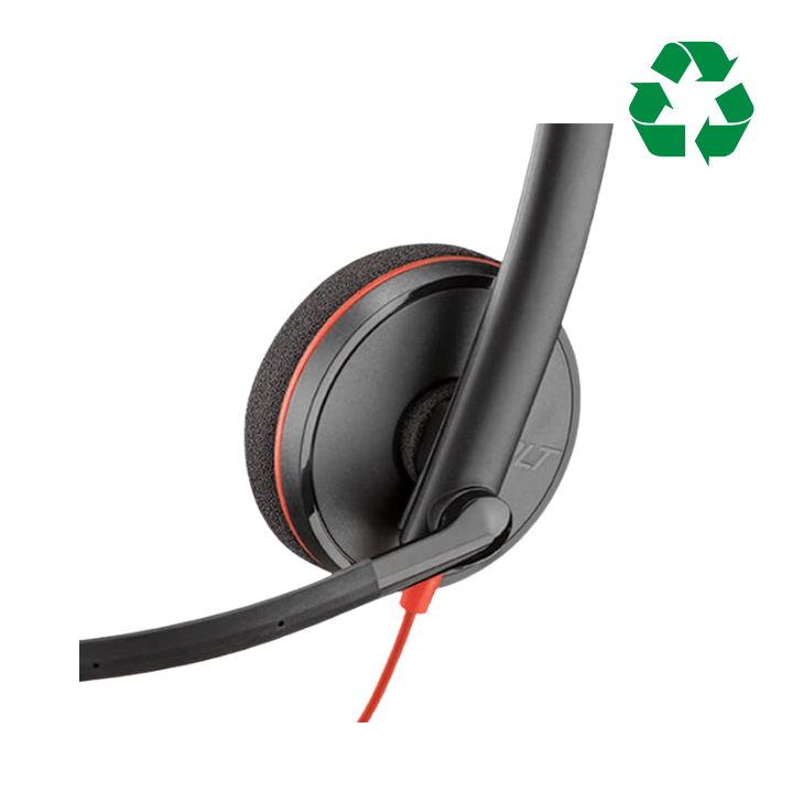 Plantronics Blackwire C3220 Stereo USB-A Headset - Refurbished