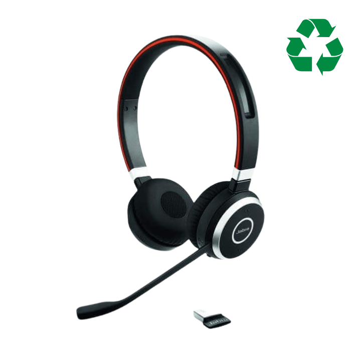 Jabra Evolve 65 MS Teams Stereo Headset with Charging Stand - Refurbished