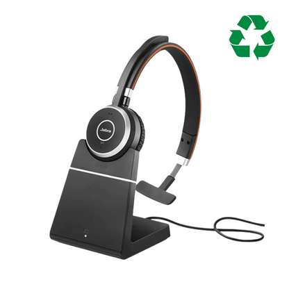 Jabra Evolve 65 MS Teams Mono Headset with Charging Stand - Refurbished