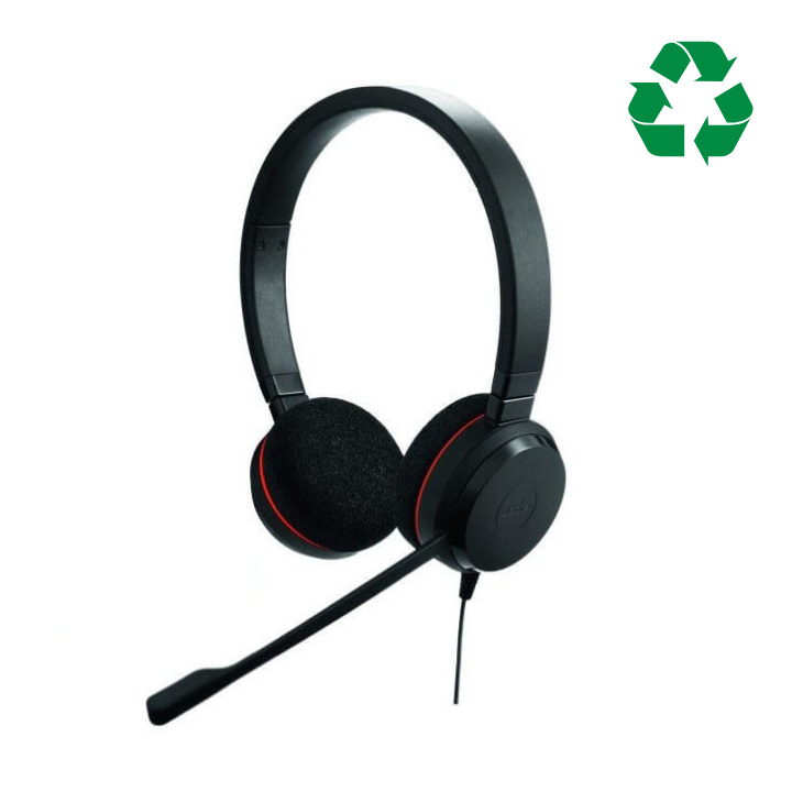 Jabra Evolve 20 MS Teams Stereo Corded USB-A Headset - Refurbished