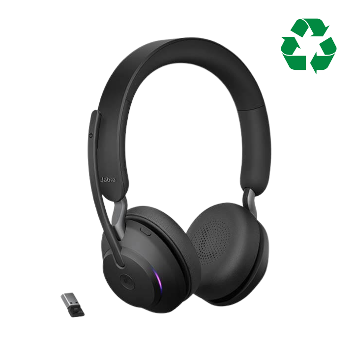 Jabra Evolve2 65 UC Stereo Bluetooth Headset Refurbished