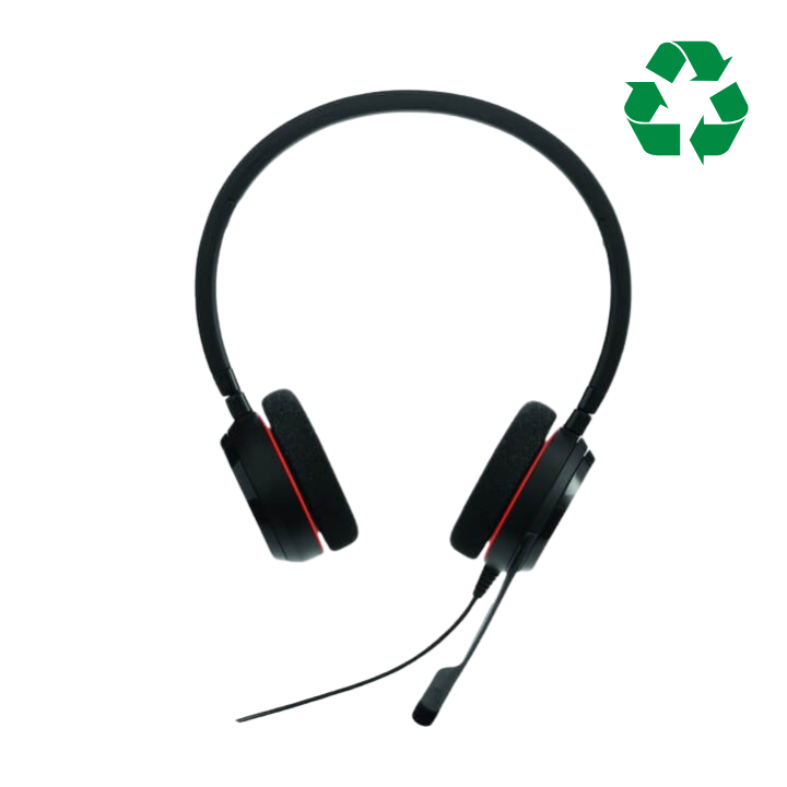 Jabra Evolve 20 MS Teams Stereo Corded USB-A Headset - Refurbished