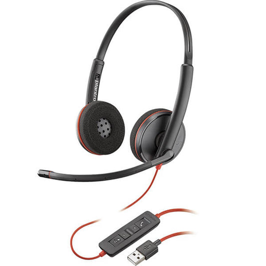 Plantronics Blackwire C3220 Stereo USB-A Headset - Refurbished